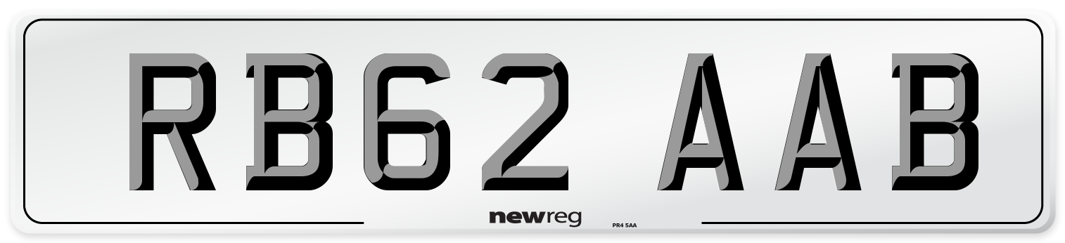 RB62 AAB Number Plate from New Reg